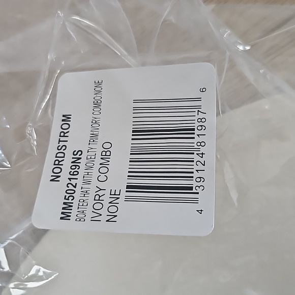 NWT Melrose and Market Novelty Boater Hat w Wide Brim Ivory Combo ONE SI… - Picture 8 of 9